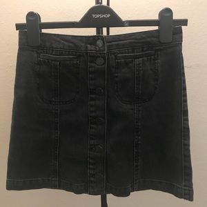 Topshop BLack Jeans skirts